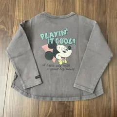 ミッキー ロゴ トレーナー グレー