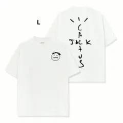 トラヴィス スコット ホワイト コットン 半袖 Tシャツ 両面プリント Lのサムネイル