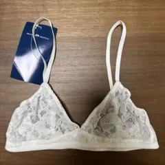 Brandy Melville ホワイト レース 三角ブラトップ