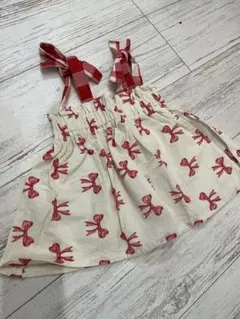 Aosta 赤いリボン柄 タンクトップ Mサイズ