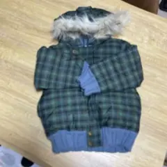 Seraph チェック柄 ダウンジャケット 110cm 冬用 帽子付き