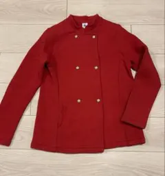 美品☆プチバトー/12ans/152㎝ 赤 ダブルブレスト ジャケット