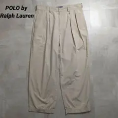 90sPOLO by Ralph Lauren2タックワイドチノパンダブルW34