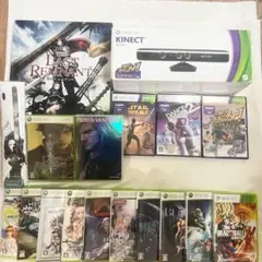 セット　xbox360ソフト　KINECTセンサー　　ゲームソフト