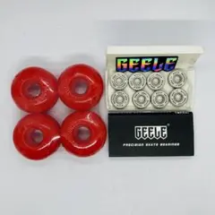 スケートボード　52mm 99Aハードウィール+ABEC11ベアリングセット