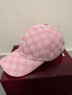 GUCCI ピンク GGパターン ベースボールキャップ M