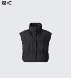 UNIQLO ユニクロC ダウンクロップドベスト S 未使用　黒 2025年最新】ダウンクロップドベスト ユニクロの人気アイテム