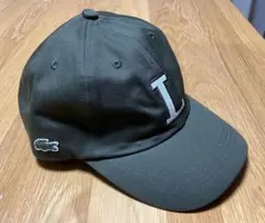LACOSTE オリーブグリーン L刺繍 ベースボールキャップ