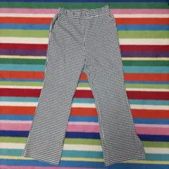 yusa✩様専用　新品.未使用白黒チェック フレアスリットパンツ