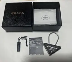 PRADA プラダ キーリング キーホルダー サフィアーノ　ブラック
