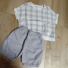 キッズ服 100cm 半袖トップスとショートパンツセット