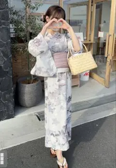 3点セット 2way 花柄セパレート浴衣【fy016】