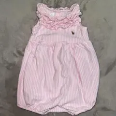美品　ラルフローレン　ベビー服　ベビーロンパース　ピンク　ストライプ　70cm