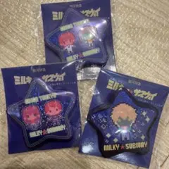 銀河特急ミルキー☆サブウェイ 星形ドットアート缶バッジ