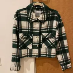 ZARA ショート丈チェックジャケット