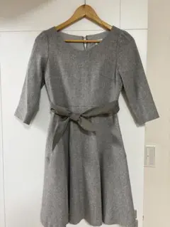 【PROPORTION】グレーのひざ丈ワンピース