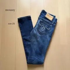 moussy ホワイトステッチスリムデニムパンツ 25のサムネイル