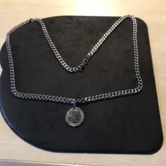 シルバーリンクチェーンコインネックレス