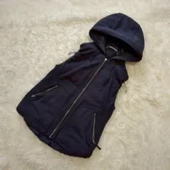 【プラステ】ノースリーブ　ダウンジャケット　フーディ　リバーシブル　サイズ0