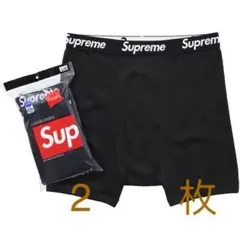 新品未使用　Supreme ボクサーパンツ　S　黒　2枚