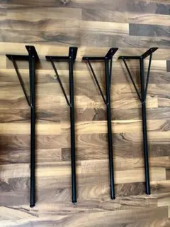 アイアン脚 スチールレッグ 4本セット 高さ70cm 鉄脚 DIY ブラック