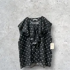 新品未使用　Kittle. キトル　シャツブラウス　　F ゆったり　ドット柄