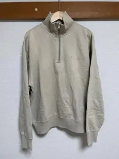 Champion ベージュ ハーフジップ トレーナー