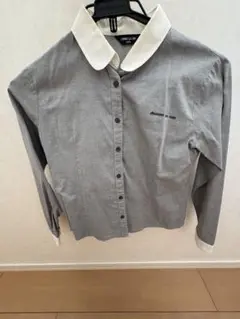 COMME CA ISM 長袖ボタンシャツ 150A グレー