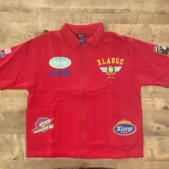 XLARGE レッド ジップアップシャツ サイズ140センチ