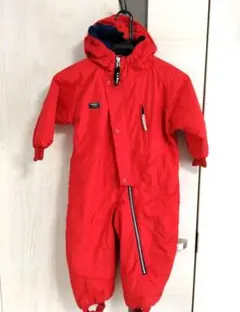 LLBean 赤 フード付きオーバーオール　3T
