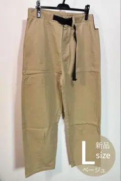 新品 定価7,290円 ワーク チノパンツ Ｌサイズ ベージュ