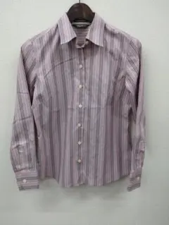 (9) Eddie Bauer 長袖シャツ ピンクストライプ