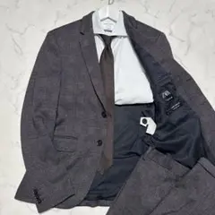 DESCENTE 軽い！ セットアップ スーツ グレー テーラードジャケット M