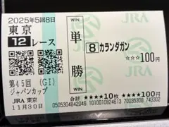 (オマケ付き)カランダガン 現地馬券★2025ジャパンカップ