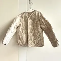 ウォームパデッドウォッシャブルジャケット ベージュ 130サイズ キルティング