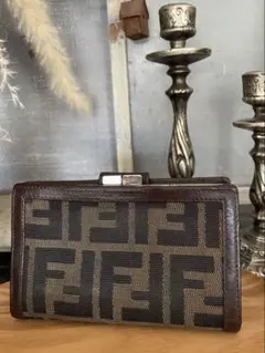 FENDI フェンディ ズッカ柄 PVC 長財布 折り財布 レザー カードケース FENDI - FENDI フェンディ ズッカ柄 PVC 長財布 折り財布 レザー