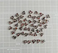 ネイルパーツ　ヒョウ柄ハート　ハート型2種 約50個×2種　150円