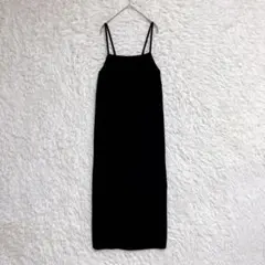 チャオパニック バックリボンキャミワンピース ロング丈 ブラック 黒 F