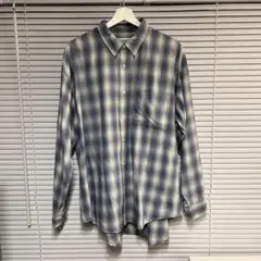 CIAOPANIC 長袖シャツ L 青と白チェック