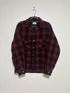 PENNEY'S TOWN CRAFT 赤黒ウールチェックシャツ M オンブレ