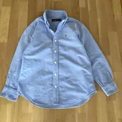 ラルフローレン　ボタンダウン　オックスフォード長袖シャツ　ブルー