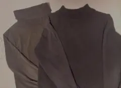 ネックT(長袖)・Lサイズ・訳アリ・２枚