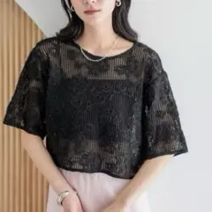 ローリーズファーム＊レース 刺繍 プルオーバー 新品