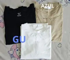 長袖Tシャツ半袖Tシャツ3枚セット　M　レディース【GU AZUL】