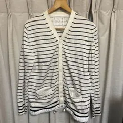 sacai ボーダー　カーディガン sacaiサカイ ボーダーニットカーディガン