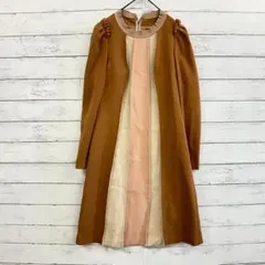 【洗練の縦ライン】LANVIN COLLECTION ロングワンピース 36のサムネイル