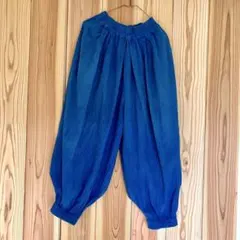 新品✨ Pheeta オーガニックコットン裾柄パンツ 1 Phoebe ブルー