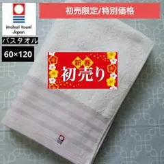 ＜初売限定＞今治タオル バスタオル1枚 杢糸 バイカラー ボーダー 60×120