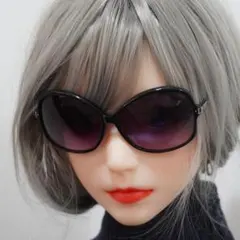 新品 LIP SERVICE サングラス 黒縁 パープルレンズ 大きめ おしゃれのサムネイル