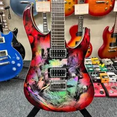 11131】【新品】 ヘッドレスギター汎用ケース付 ブルー✕ナチュラル
